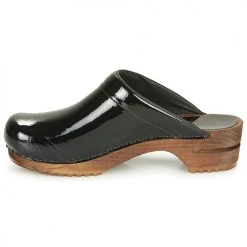 Chaussures Femme Sabots Sanita CLASSIC PATENT Noir -Mules Soldes2022 106882 500 D