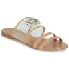 Chaussures Femme Mules KG by Kurt Geiger PIA VINYL SANDAL Camel -Mules Soldes2022 12852653 500 A