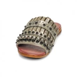 Chaussures Femme Mules Mjus CHAT MULE Kaki / Métal -Mules Soldes2022 13207329 500 C