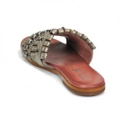 Chaussures Femme Mules Mjus CHAT MULE Kaki / Métal -Mules Soldes2022 13207329 500 E