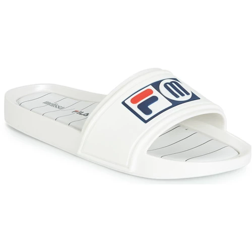 Chaussures Femme Claquettes Melissa SLIDE + FILA Blanc 3 Chaussures Femme Claquettes Melissa SLIDE + FILA Blanc