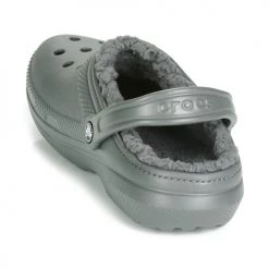 Chaussures Sabots Crocs CLASSIC LINED CLOG Gris -Mules Soldes2022 15463613 500 E