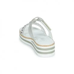 Chaussures Femme Mules Rieker CLOZ Argenté / Blanc -Mules Soldes2022 16606698 500 E