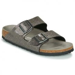 Chaussures Femme Mules Birkenstock ARIZONA Noir / Argent