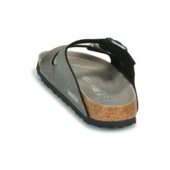 Chaussures Femme Mules Birkenstock ARIZONA Noir / Argent -Mules Soldes2022 16823579 500 E