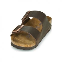 Chaussures Femme Mules Birkenstock ARIZONA SFB LEATHER Marron -Mules Soldes2022 16823581 500 C