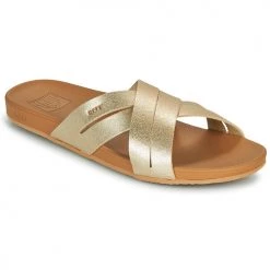 Chaussures Femme Claquettes Reef CUSHION SPRING BLOOM Doré