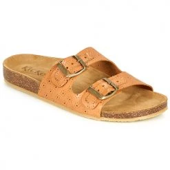 Chaussures Femme Mules Kickers ECOLOG Camel / Clair