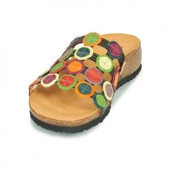 Chaussures Femme Mules Think JULIA Rouge / Vert -Mules Soldes2022 18844016 500 C