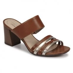 Chaussures Femme Mules Clarks JOCELYNNE ANDI Marron / Argent