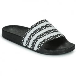 Chaussures Femme Claquettes adidas Originals ADILETTE W Noir / Blanc