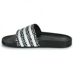 Chaussures Femme Claquettes adidas Originals ADILETTE W Noir / Blanc -Mules Soldes2022 18898655 500 D