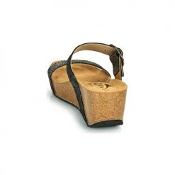 Chaussures Femme Mules Plakton SO ROCK Noir métalisé -Mules Soldes2022 18970672 500 E