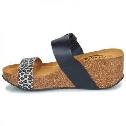 Chaussures Femme Mules Plakton SO ROCK Bleu / Leopard -Mules Soldes2022 18970674 500 D