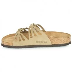 Chaussures Femme Mules Birkenstock GRANADA SFB Kaki -Mules Soldes2022 18980428 500 D