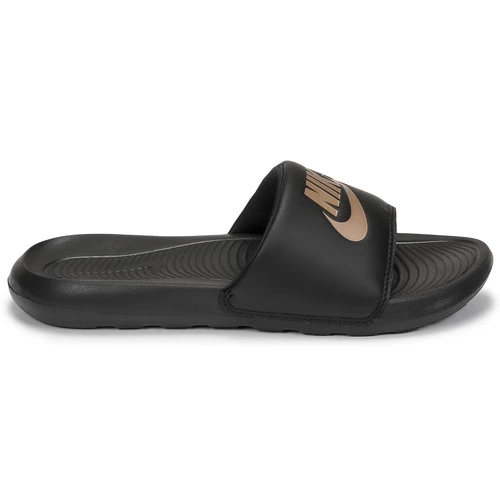 Chaussures Femme Claquettes Nike VICTORI ONE SLIDE Noir / Doré 4 Chaussures Femme Claquettes Nike VICTORI ONE SLIDE Noir / Doré – Image 2