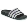 Chaussures Femme Claquettes adidas Originals ADILETTE Noir / Argent -Mules Soldes2022 19933652 500 A