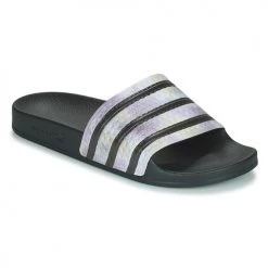 Chaussures Femme Claquettes adidas Originals ADILETTE Noir / Argent