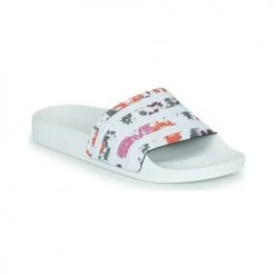 Chaussures Femme Claquettes adidas Originals ADILETTE W Blanc / Fleurs