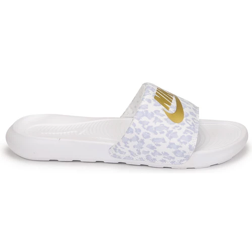 Chaussures Femme Claquettes Nike W NIKE VICTORI ONE SLIDE PRINT Blanc / Doré 4 Chaussures Femme Claquettes Nike W NIKE VICTORI ONE SLIDE PRINT Blanc / Doré – Image 2