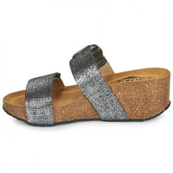 Chaussures Femme Mules Plakton SO ROCK Noir métalisé -Mules Soldes2022 20518939 500 D