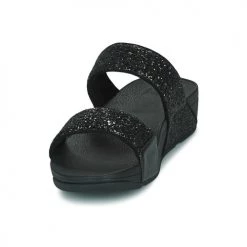 Chaussures Femme Mules FitFlop Lulu Slide - Glitter Noir -Mules Soldes2022 21089199 500 C