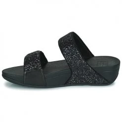 Chaussures Femme Mules FitFlop Lulu Slide - Glitter Noir -Mules Soldes2022 21089199 500 D