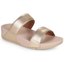 Chaussures Femme Mules FitFlop Lulu Slide - Leather Rose / Doré