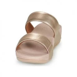 Chaussures Femme Mules FitFlop Lulu Slide - Leather Rose / Doré -Mules Soldes2022 21089203 500 C