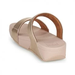 Chaussures Femme Mules FitFlop Lulu Slide - Leather Rose / Doré -Mules Soldes2022 21089203 500 E