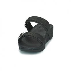 Chaussures Femme Mules FitFlop Lulu Adjustable Slide - Sparkle Noir -Mules Soldes2022 21089209 500 C