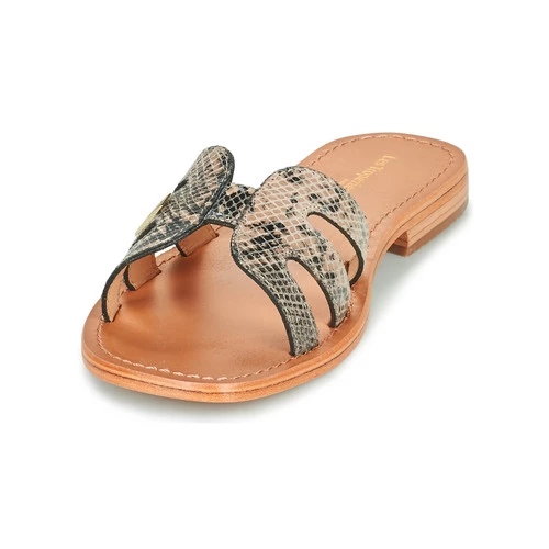 Chaussures Femme Mules Les Tropéziennes par M Belarbi HADAMIA Beige / serpent 5 Chaussures Femme Mules Les Tropéziennes par M Belarbi HADAMIA Beige / serpent – Image 3