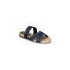 Chaussures Femme Mules Tommy Hilfiger TOMMY WEBBING FLAT ESPADRILLE Bleu -Mules Soldes2022 21189991 500 A