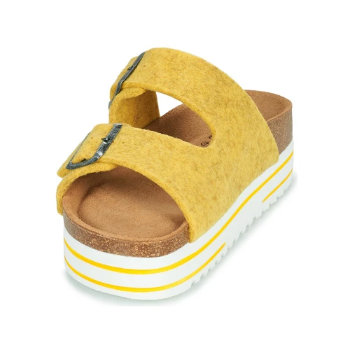 Chaussures Femme Mules Shepherd KATTIS Jaune 5 Chaussures Femme Mules Shepherd KATTIS Jaune – Image 3