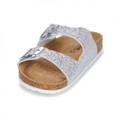 Chaussures Femme Mules Geox D BRIONIA Argenté -Mules Soldes2022 21201120 500 C