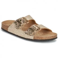 Chaussures Femme Mules Geox D BRIONIA Rose / Doré