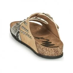 Chaussures Femme Mules Meline SUN4 Beige / Noir -Mules Soldes2022 21206901 500 E