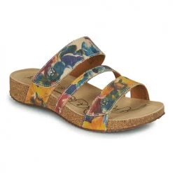 Chaussures Femme Mules Josef Seibel TONGA 54 Bleu / Jaune