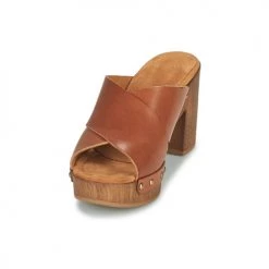 Chaussures Femme Sabots Unisa TAPIA Camel -Mules Soldes2022 21426894 500 C