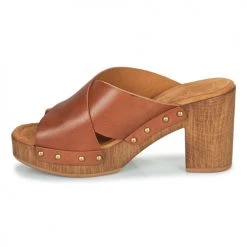 Chaussures Femme Sabots Unisa TAPIA Camel -Mules Soldes2022 21426894 500 D