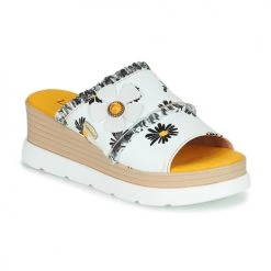 Chaussures Femme Mules Laura Vita JACASSEO 05 Blanc / Jaune