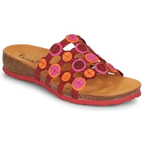 Chaussures Femme Mules Think JULIA Rouge / Orange 3 Chaussures Femme Mules Think JULIA Rouge / Orange