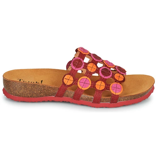 Chaussures Femme Mules Think JULIA Rouge / Orange 4 Chaussures Femme Mules Think JULIA Rouge / Orange – Image 2