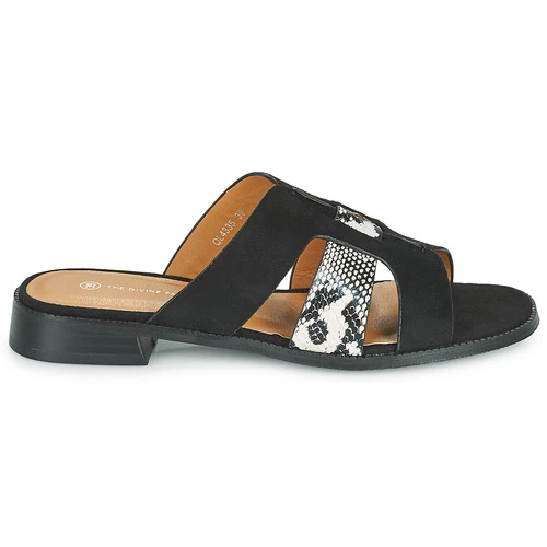 Chaussures Femme Mules The Divine Factory QL4335 Noir 4 Chaussures Femme Mules The Divine Factory QL4335 Noir – Image 2