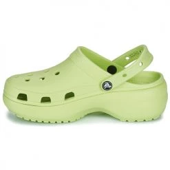 Chaussures Femme Sabots Crocs CLASSIC PLATFORM CLOG W Vert -Mules Soldes2022 21667673 500 D