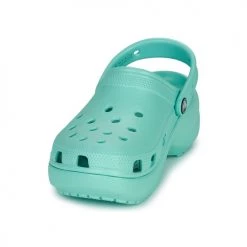 Chaussures Femme Sabots Crocs CLASSIC PLATFORM CLOG W Turquoise -Mules Soldes2022 21667674 500 C