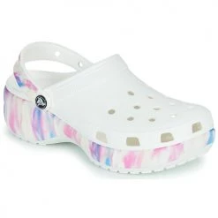 Chaussures Femme Sabots Crocs CLASSIC PLATFORM DREAM CLOG W Blanc / Multicolore