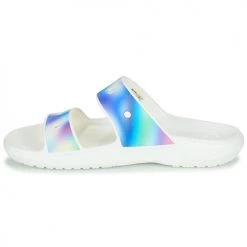 Chaussures Femme Mules Crocs CLASSIC CROCS SOLARIZED SANDAL Blanc / Bleu -Mules Soldes2022 21667697 500 D
