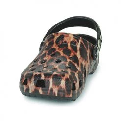 Chaussures Femme Sabots Crocs CLASSIC ANIMAL REMIX CLOG Noir / Léopard -Mules Soldes2022 21667711 500 C