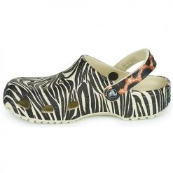 Chaussures Femme Sabots Crocs CLASSIC ANIMAL REMIX CLOG Beige / Zebre -Mules Soldes2022 21667712 500 D